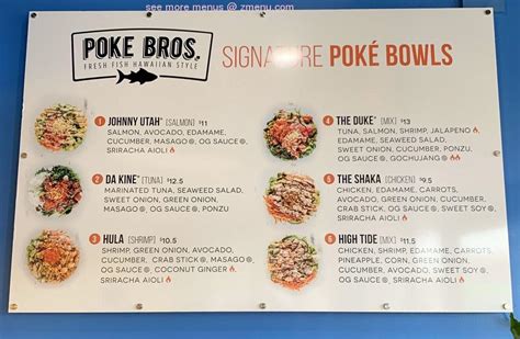 poke brothers|poke brothers menu.